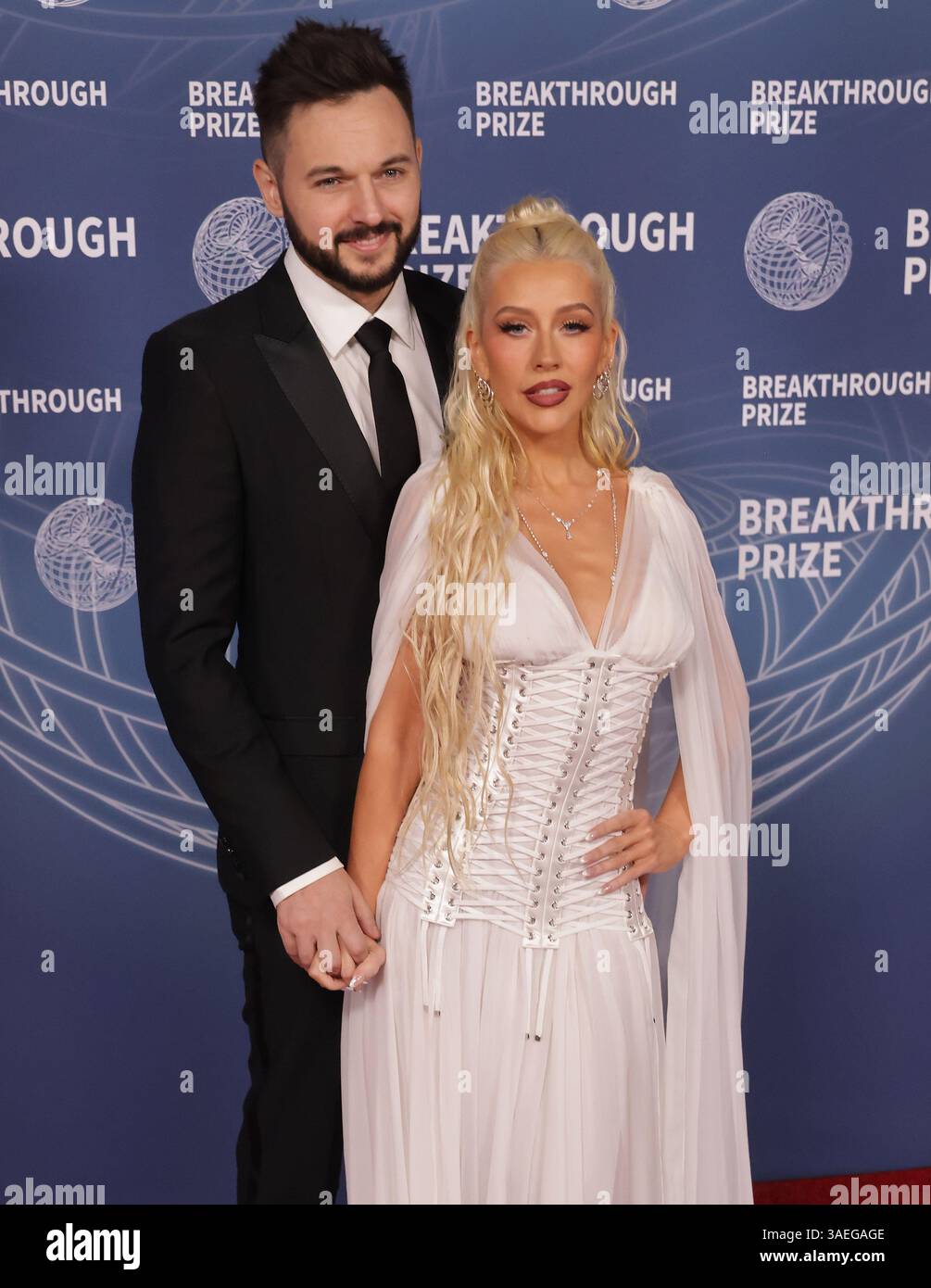 Matthew Rutler Ring Matthew Rutler, Christina Aguilera attend the 11th Breakthrough Prize ...