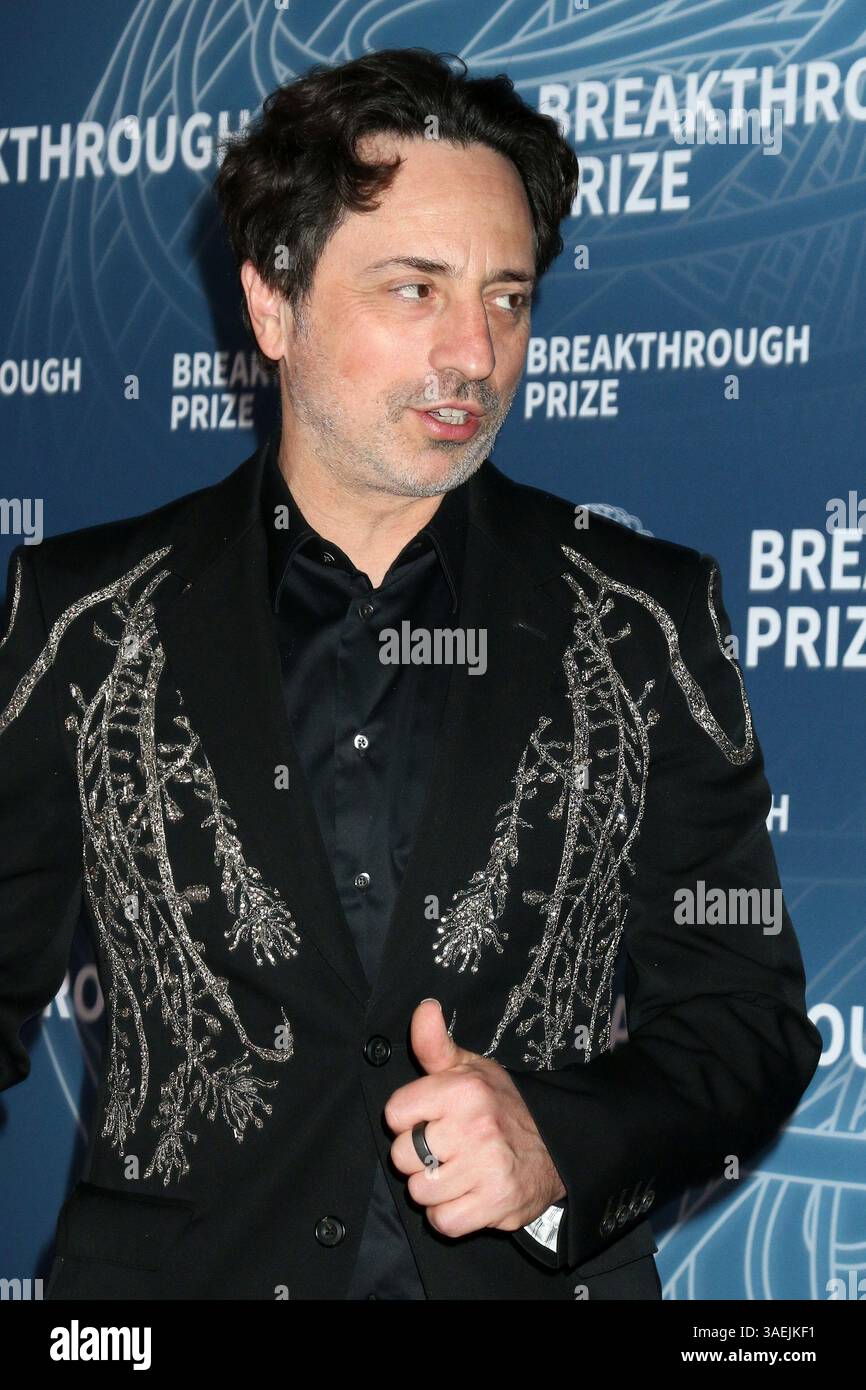 Santa Monica, USA. 7, April, 2025. Pictured left to right, Sergey Brin
