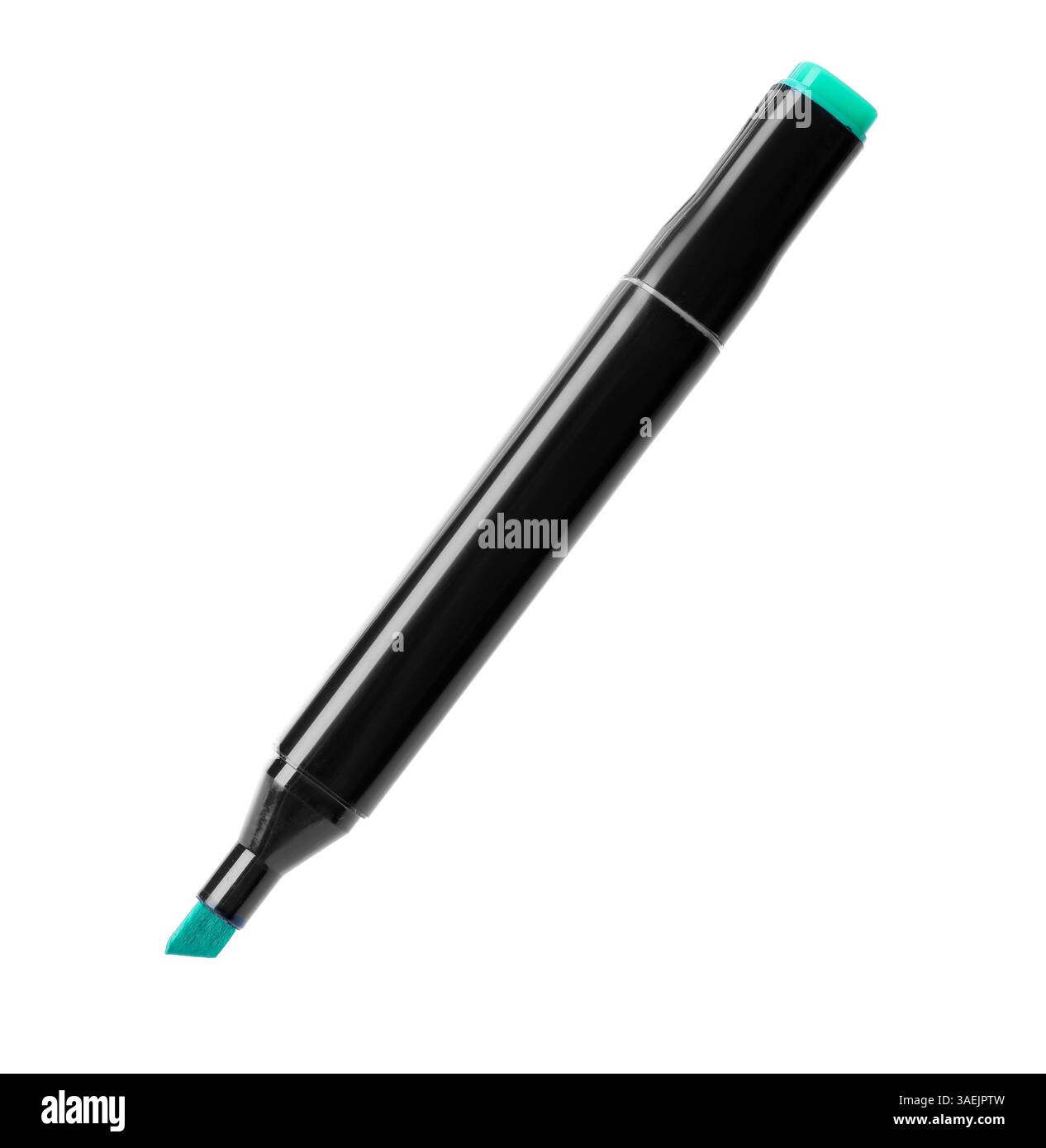 One double sided marker isolated on white Stock Photo