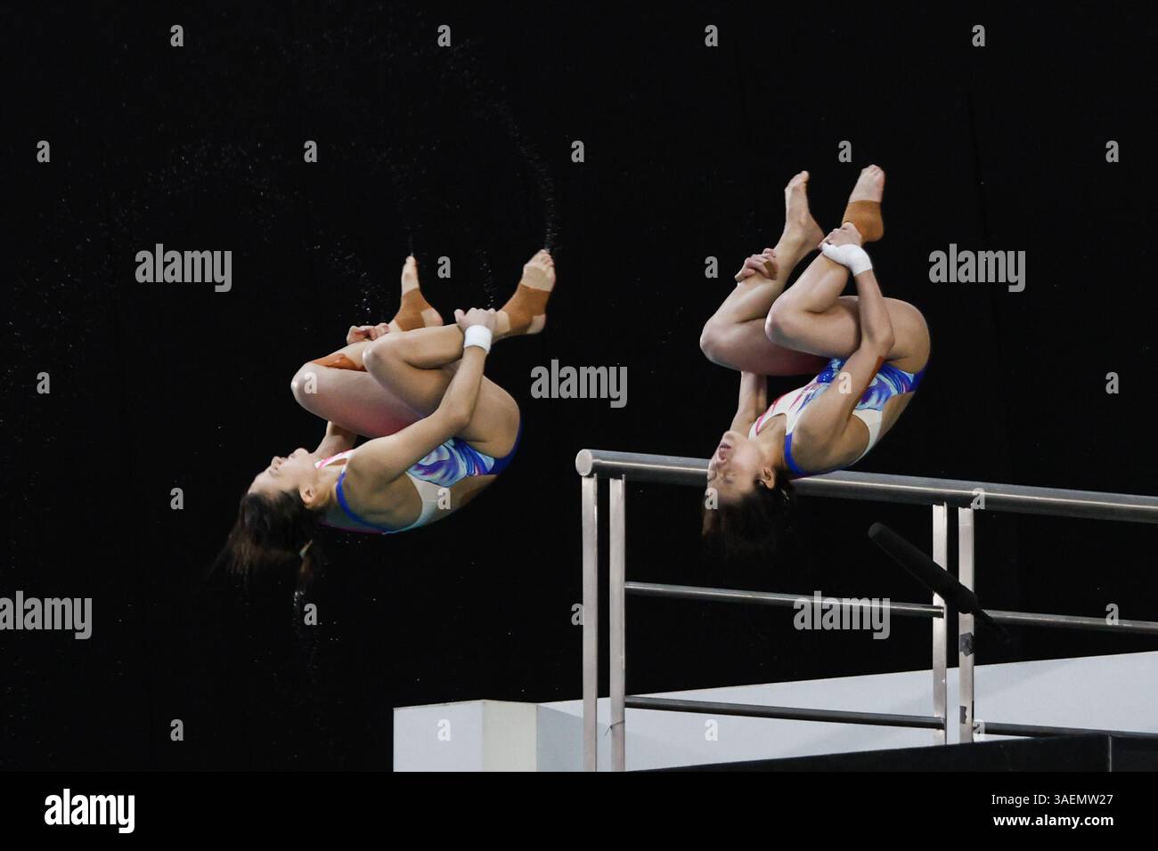 Guadalajara, Mexico. 6th Apr, 2025. Zhang Minjie (L)/Lu Wei of China ...