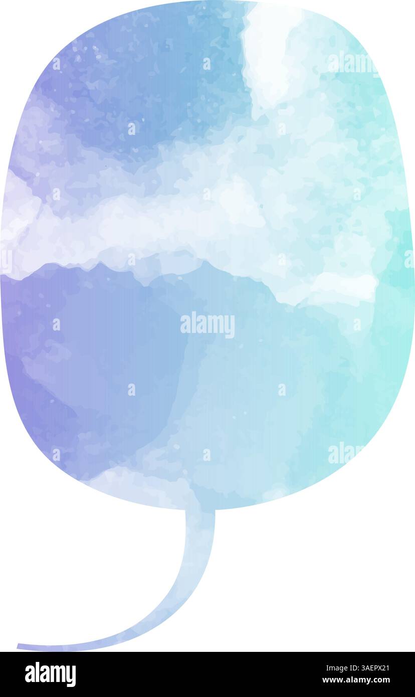 watercolor chat bubble vector illustration Stock Vector