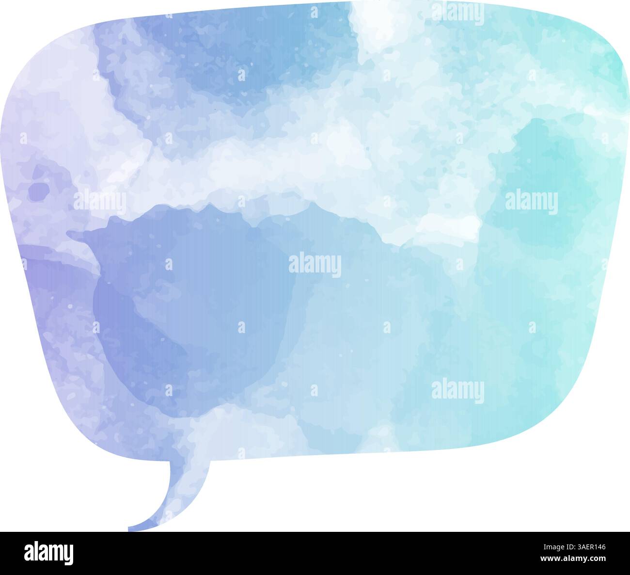 watercolor chat bubble vector illustration Stock Vector