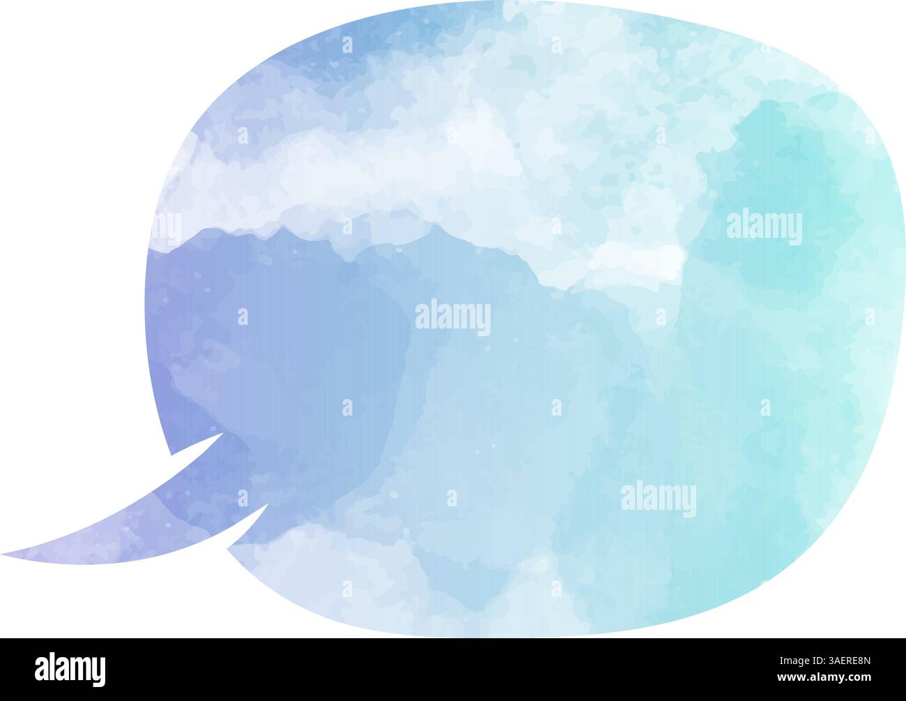 watercolor chat bubble vector illustration Stock Vector Image & Art - Alamy