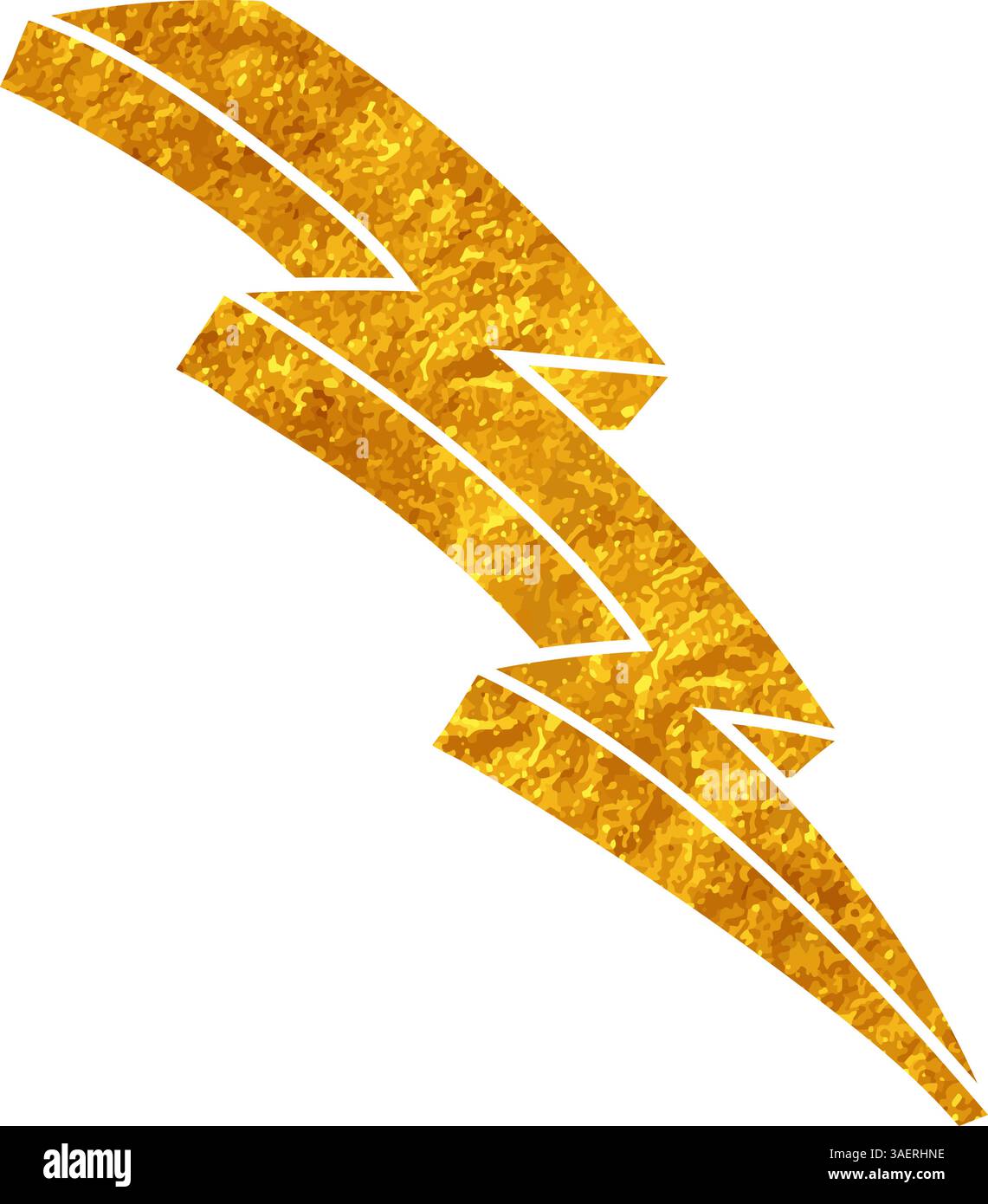 hand drawn thunder doodle in sticker style Stock Vector