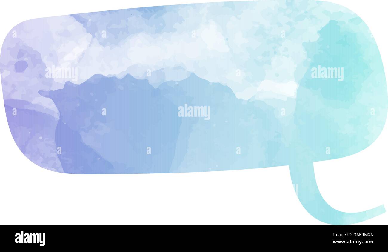 watercolor chat bubble vector illustration Stock Vector