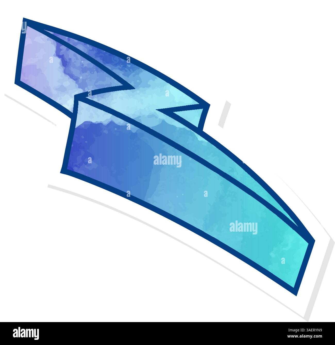 hand drawn thunder doodle in sticker style Stock Vector