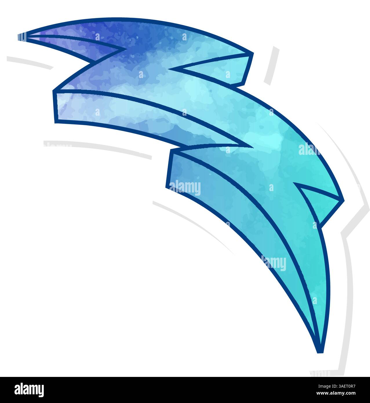 hand drawn thunder doodle in sticker style Stock Vector Image & Art - Alamy