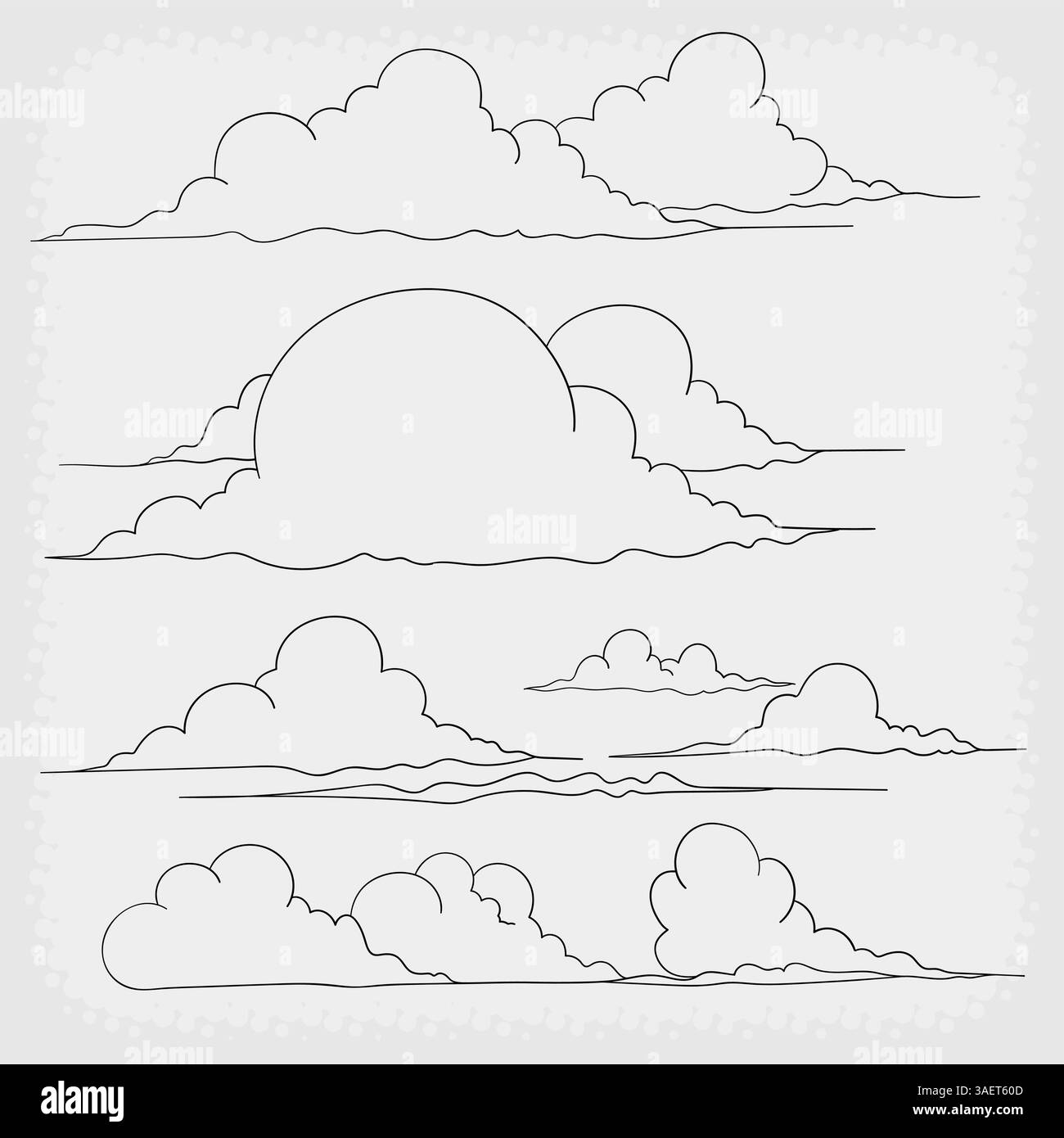hand drawn outline cloud doodle Stock Vector Image & Art - Alamy