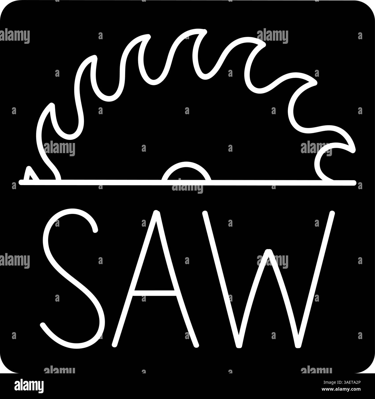Woodworking table saw black hand drawn icon Stock Vector Image & Art ...