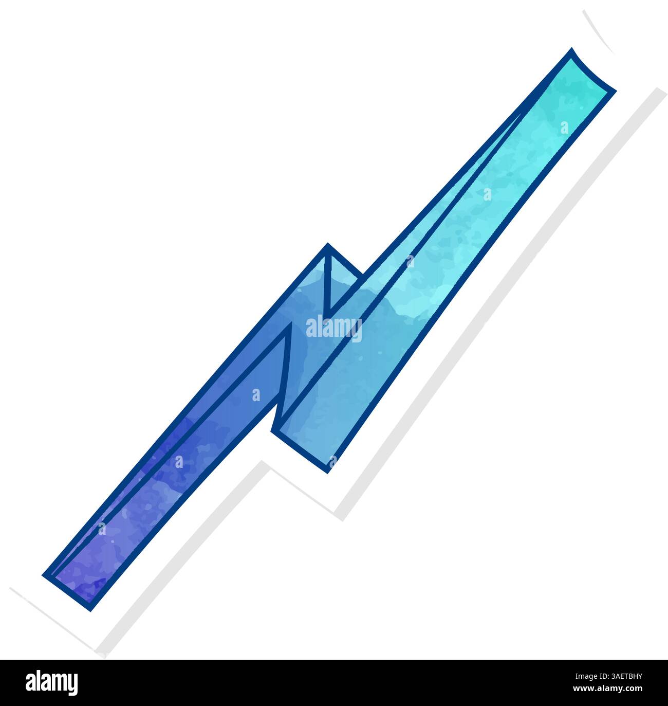 hand drawn thunder doodle in sticker style Stock Vector Image & Art - Alamy