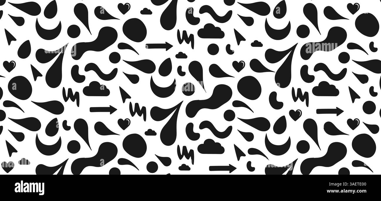 Abstract Geometric Pattern in Black and White Stock Vector Image & Art ...