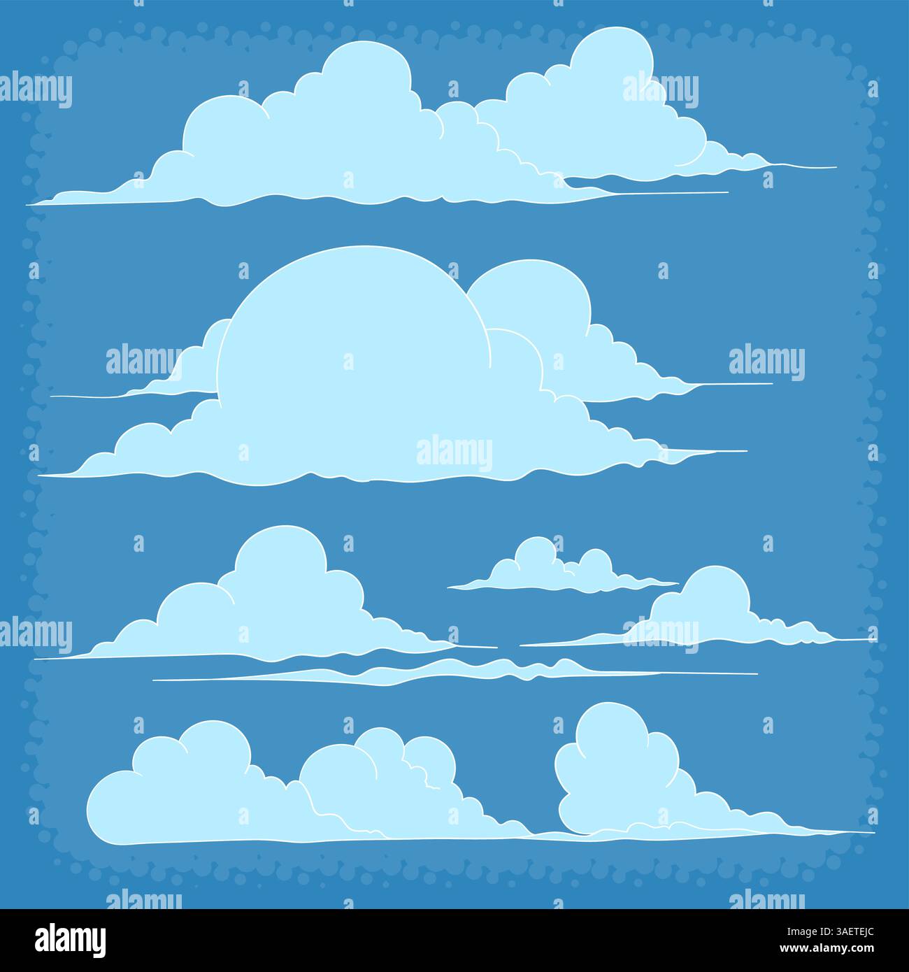 color hand drawn cloud doodle Stock Vector Image & Art - Alamy