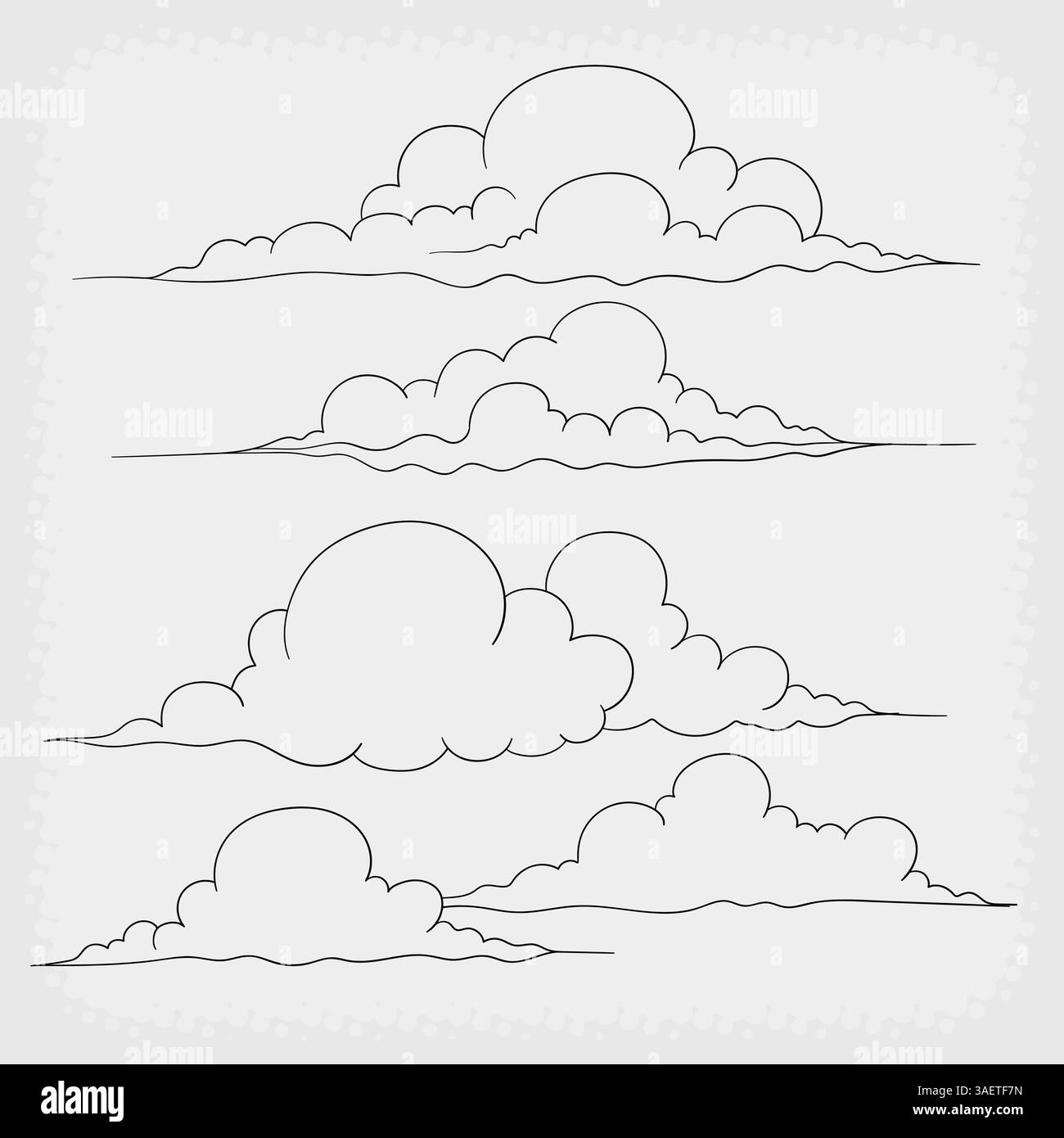 hand drawn outline cloud doodle Stock Vector Image & Art - Alamy