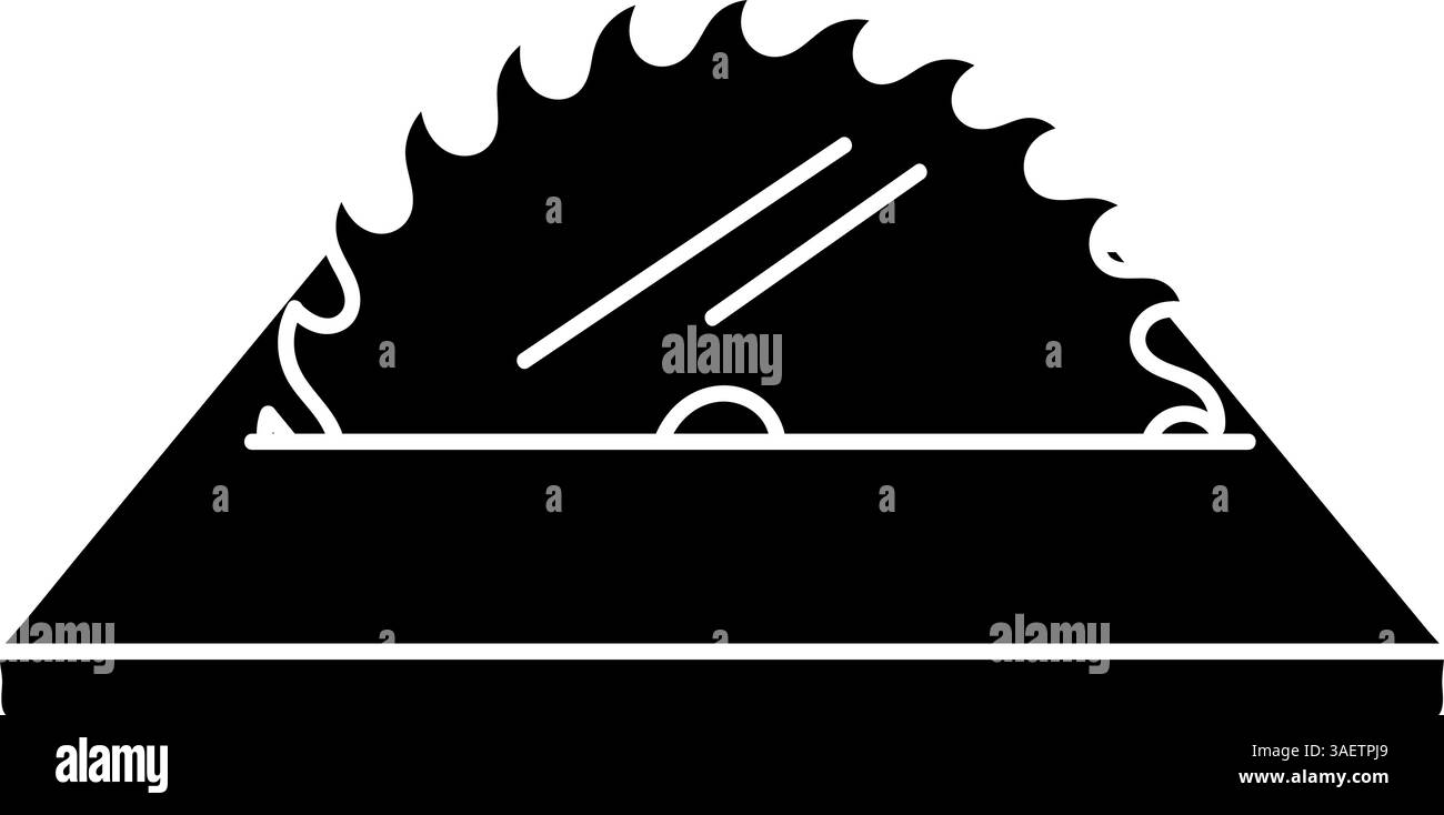 Woodworking table saw black hand drawn icon Stock Vector Image & Art ...