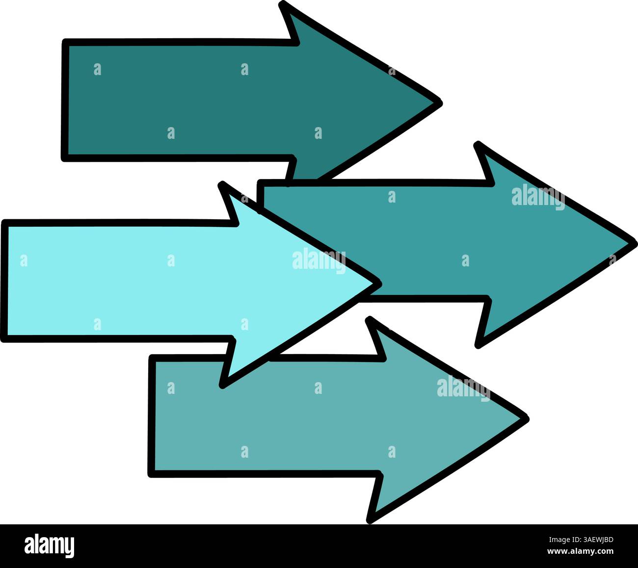 arrow hand drawn color vector illustration Stock Vector Image & Art - Alamy