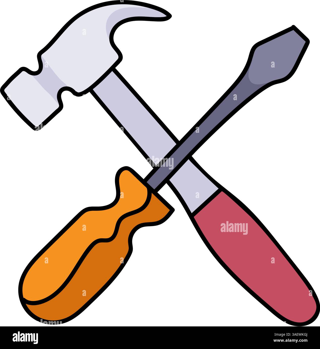 setting hand drawn color vector illustration Stock Vector