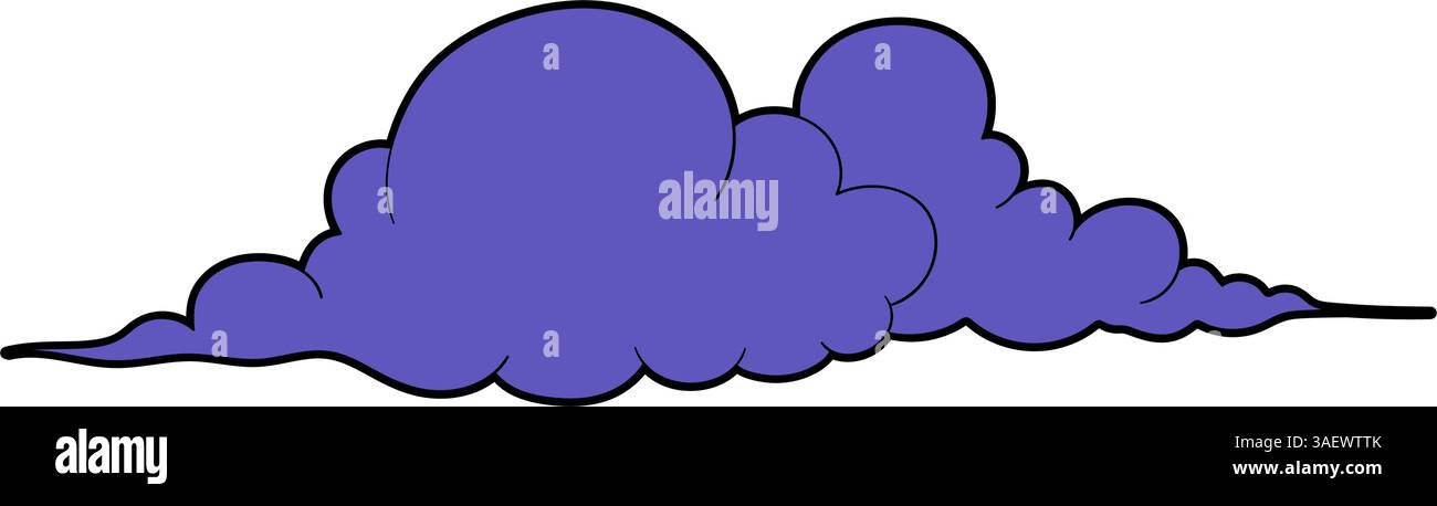 cloud hand drawn color vector illustration Stock Vector Image & Art - Alamy