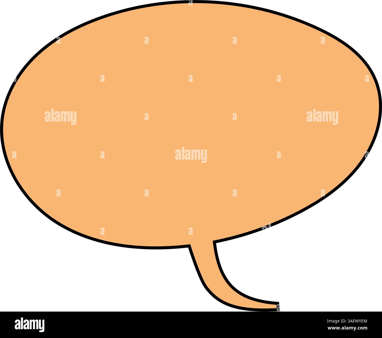 chat bubble hand drawn color vector illustration Stock Vector