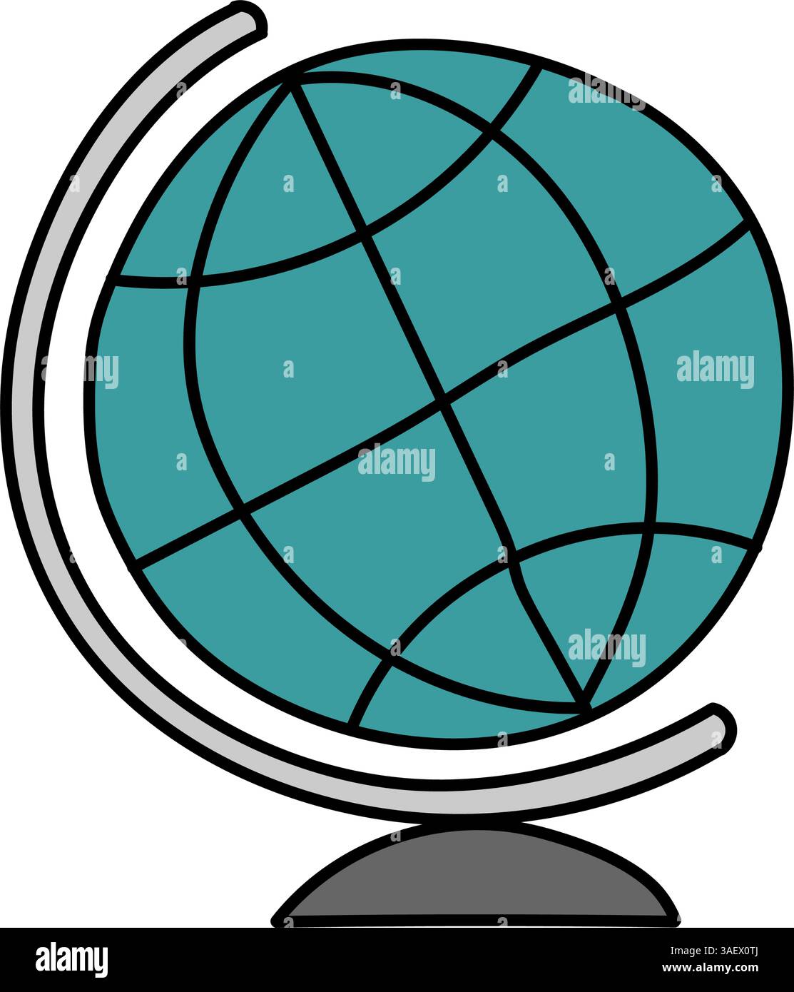 globe hand drawn color vector illustration Stock Vector Image & Art - Alamy