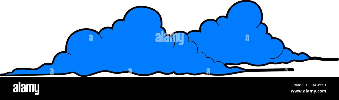 cloud hand drawn color vector illustration Stock Vector Image & Art - Alamy