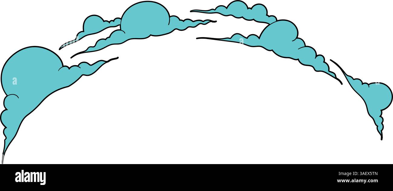 cloud hand drawn color vector illustration Stock Vector Image & Art - Alamy