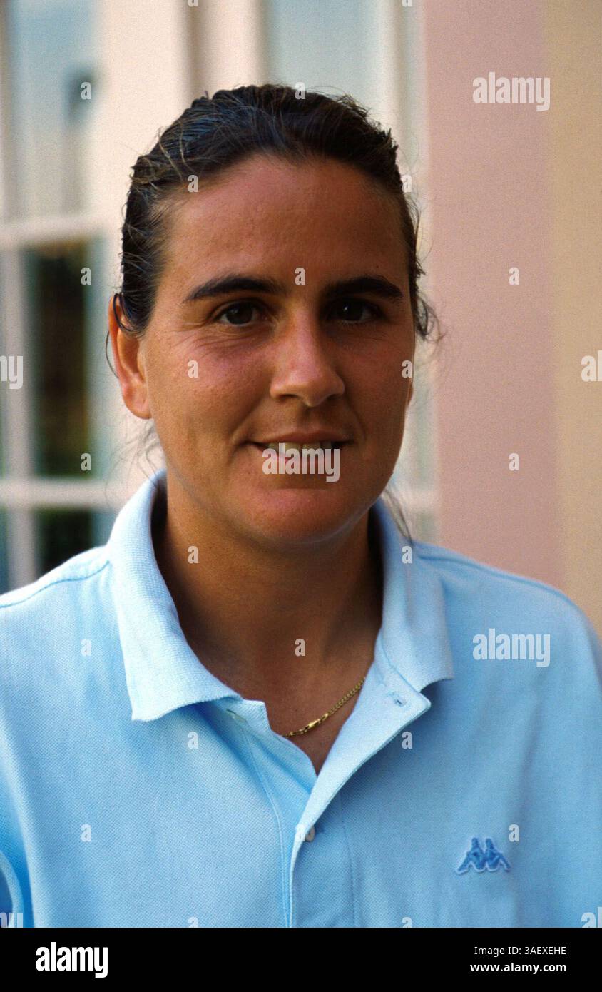 Aug 04, 2000; Carlsbad, California, USA; Pro Tennis player CONCHITA MARTINEZ (ESP) @ the Womens Acura Tennis Tournament..  (Credit Image: Luciano Borsari/ZUMAPRESS.com) Stock Photo