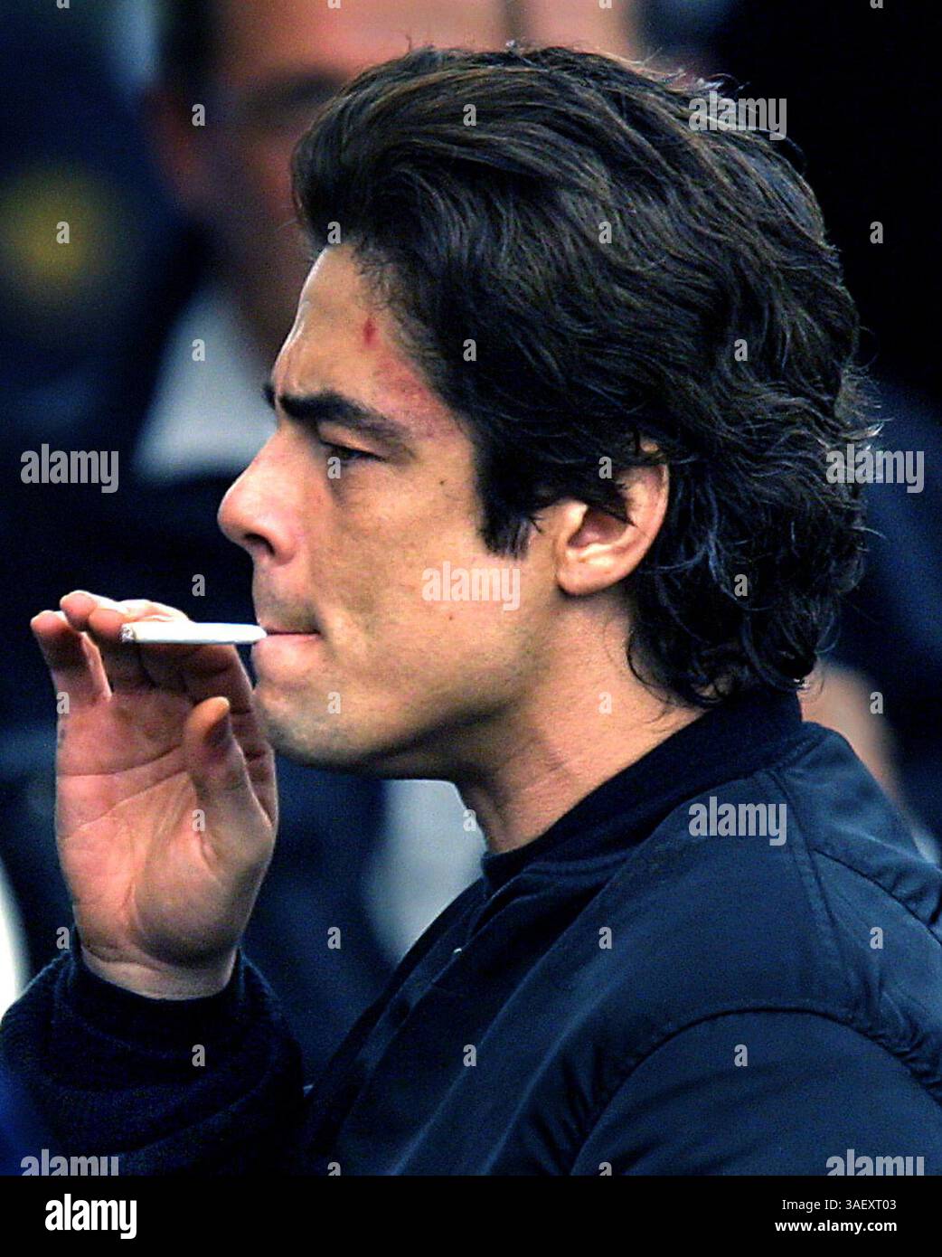 benicio del toro cigarette & Chiara Mastroianni photographed by Bruce Weber for L'Uomo Vogue, 2002 William friedkin william friedkin benicio