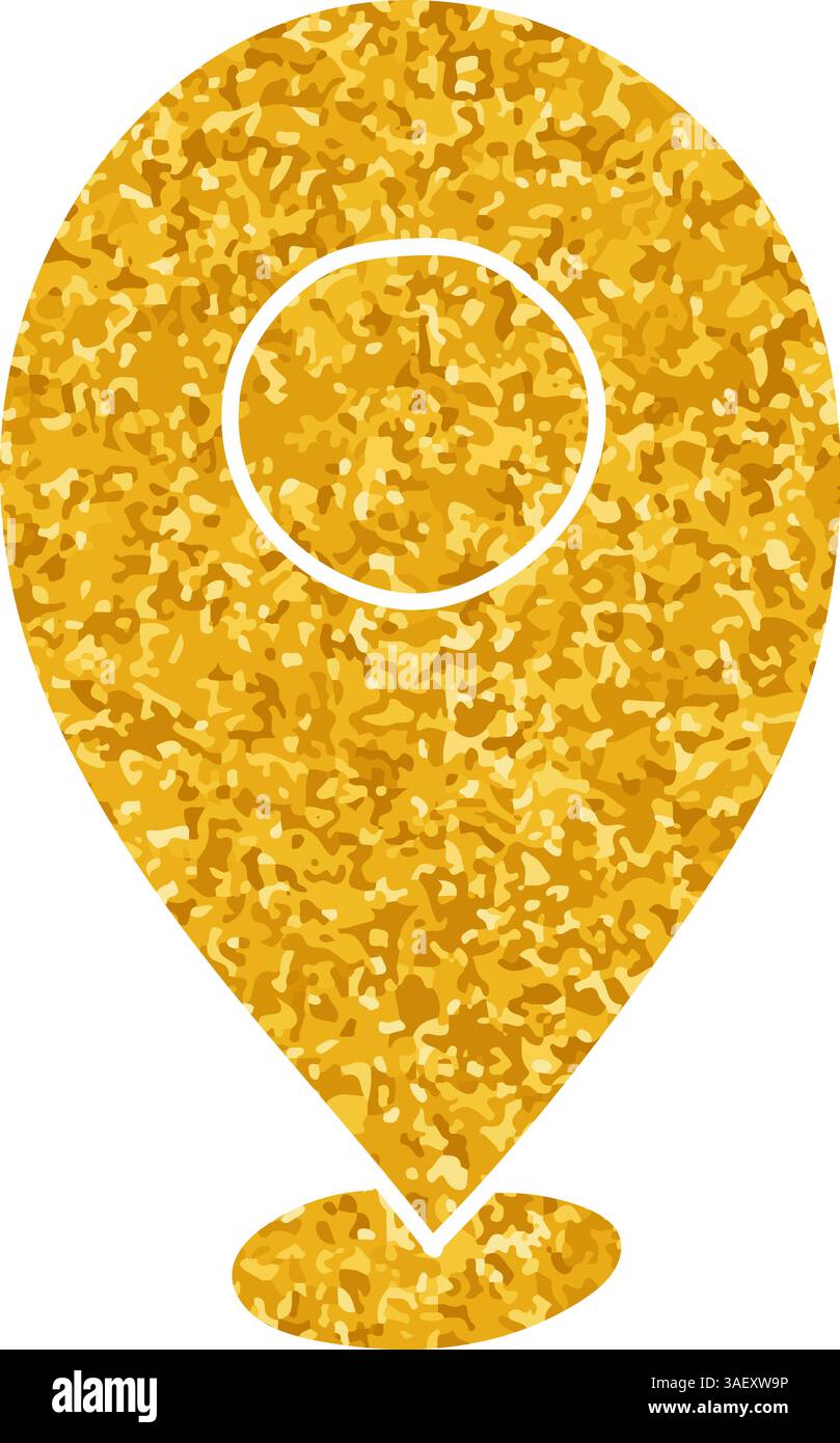 drawing in gold color style map pin icon Stock Vector Image & Art - Alamy