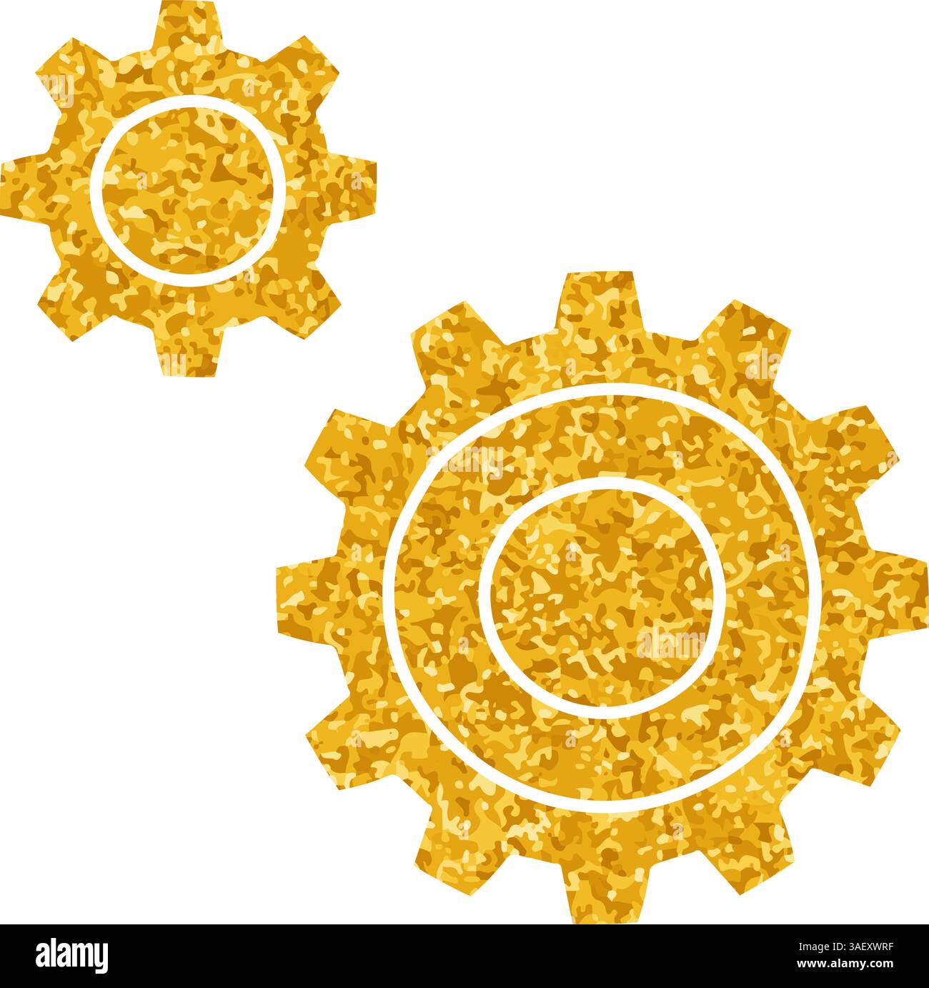 Setting drawing in gold color style Stock Vector Image & Art - Alamy