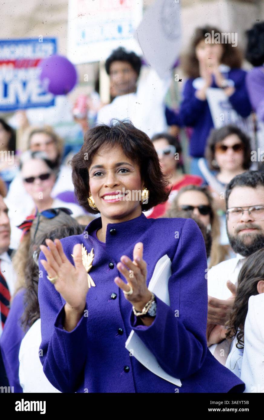 Nov 10, 1989; Austin, TX, USA; Planned parenthood president FAYE WATTLETON at the Pro-Choice Demo in Austin. Stock Photo