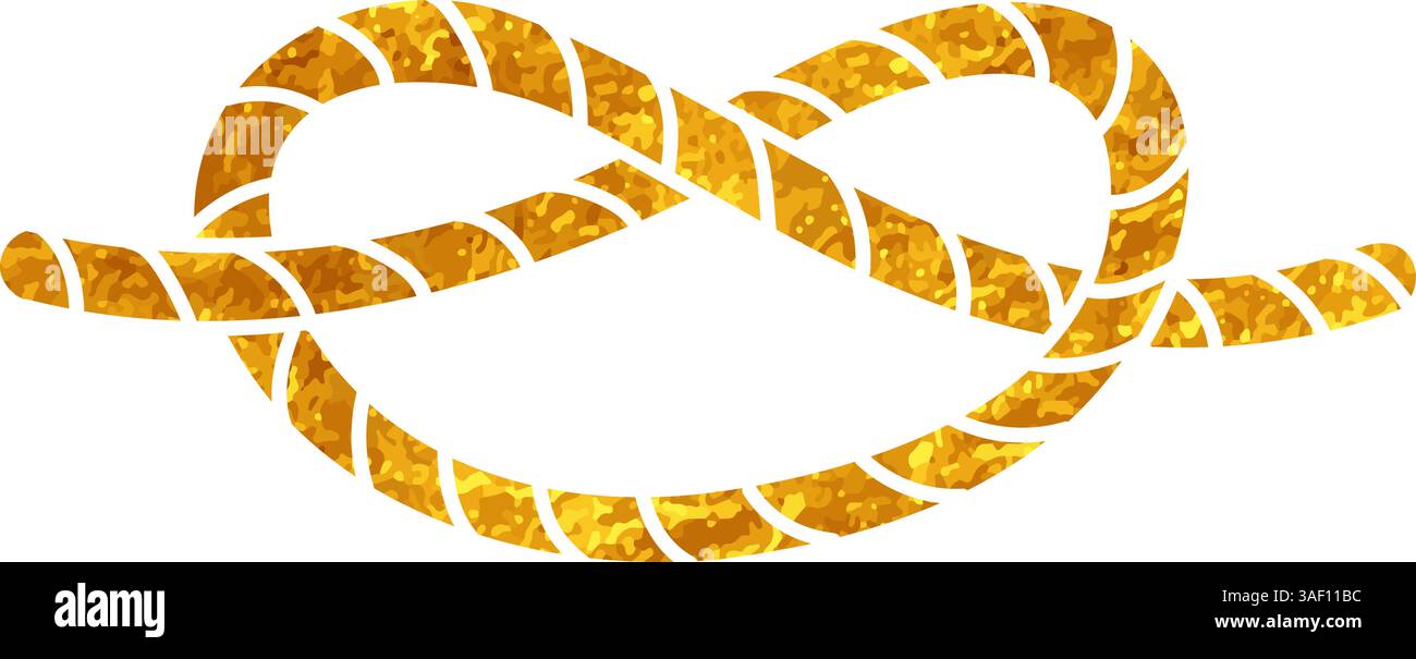 Rope knot drawing in gold color style Stock Vector Image & Art - Alamy