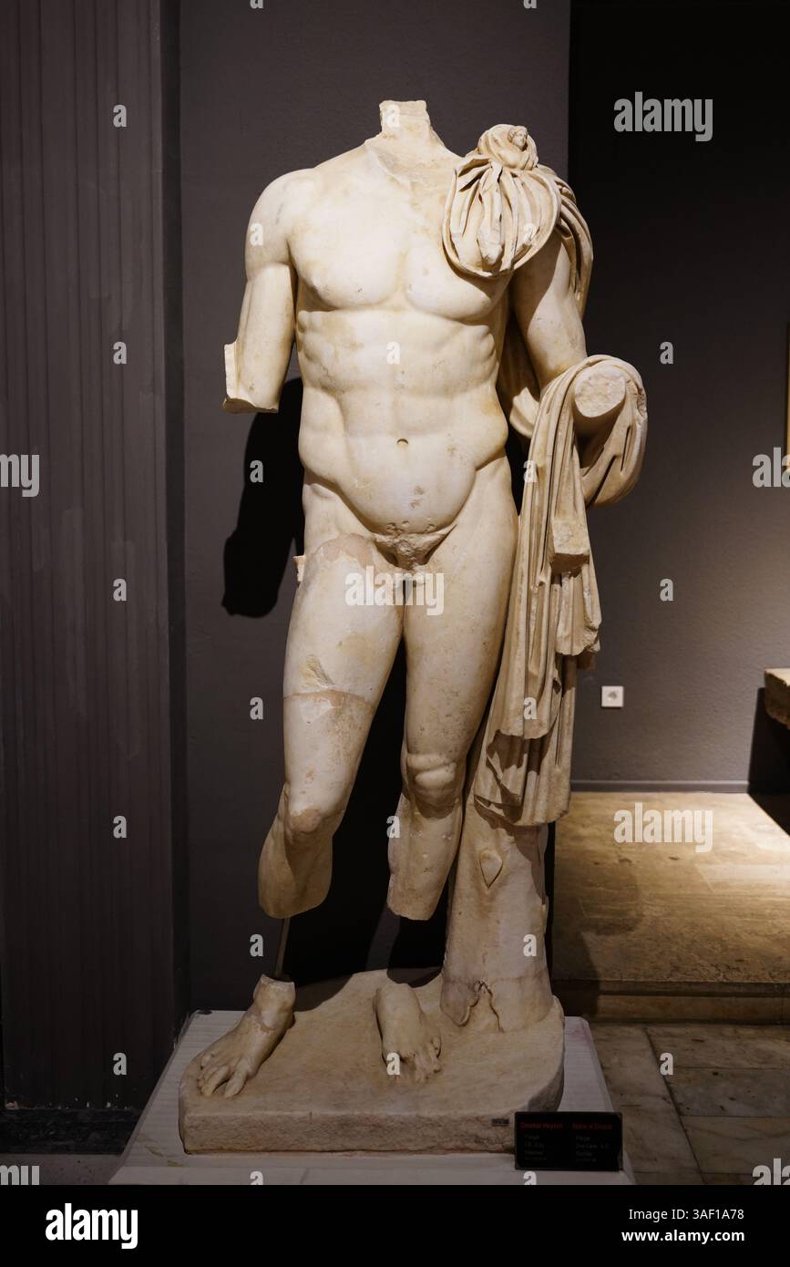 ANTALYA, TURKIYE - MARCH 23, 2025: Dioscur Statue in Antalya ...