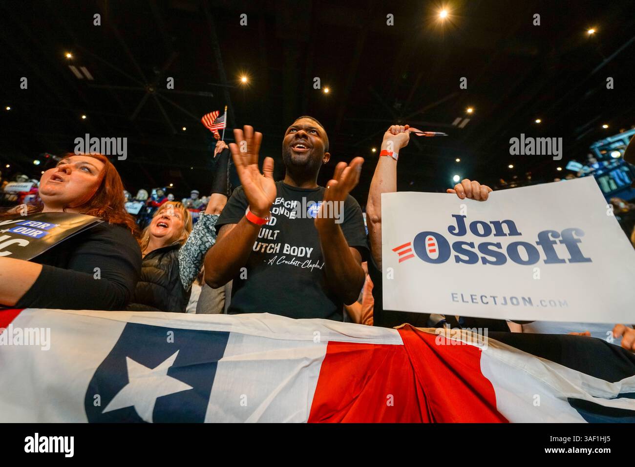 Supporters of Senator Jon Ossoff (D-GA) attend the Rally For The ...
