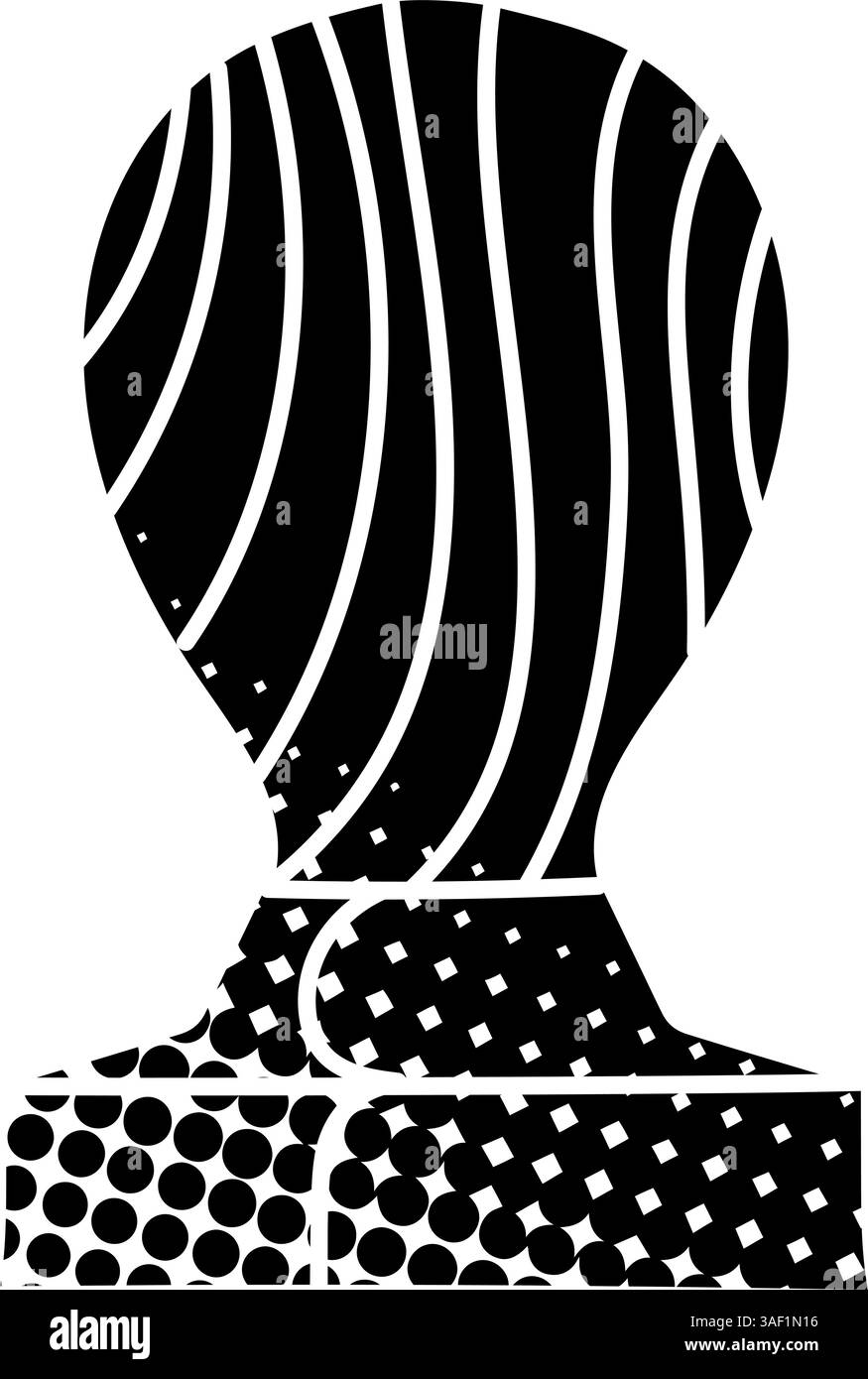 Coffee tamper black hand drawn icon in halftone texture style Stock ...