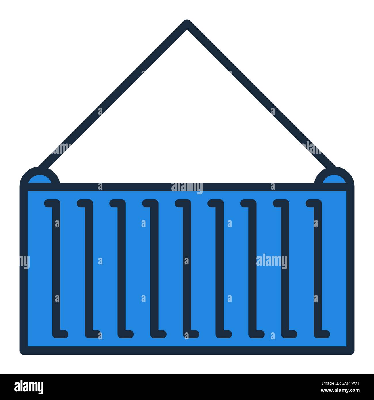 Blue Container vector minimal colored icon or sign Stock Vector