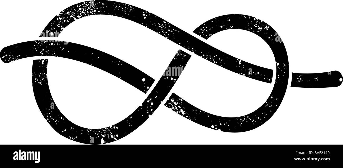 Rope knot black hand drawn icon in grunge look Stock Vector Image & Art ...