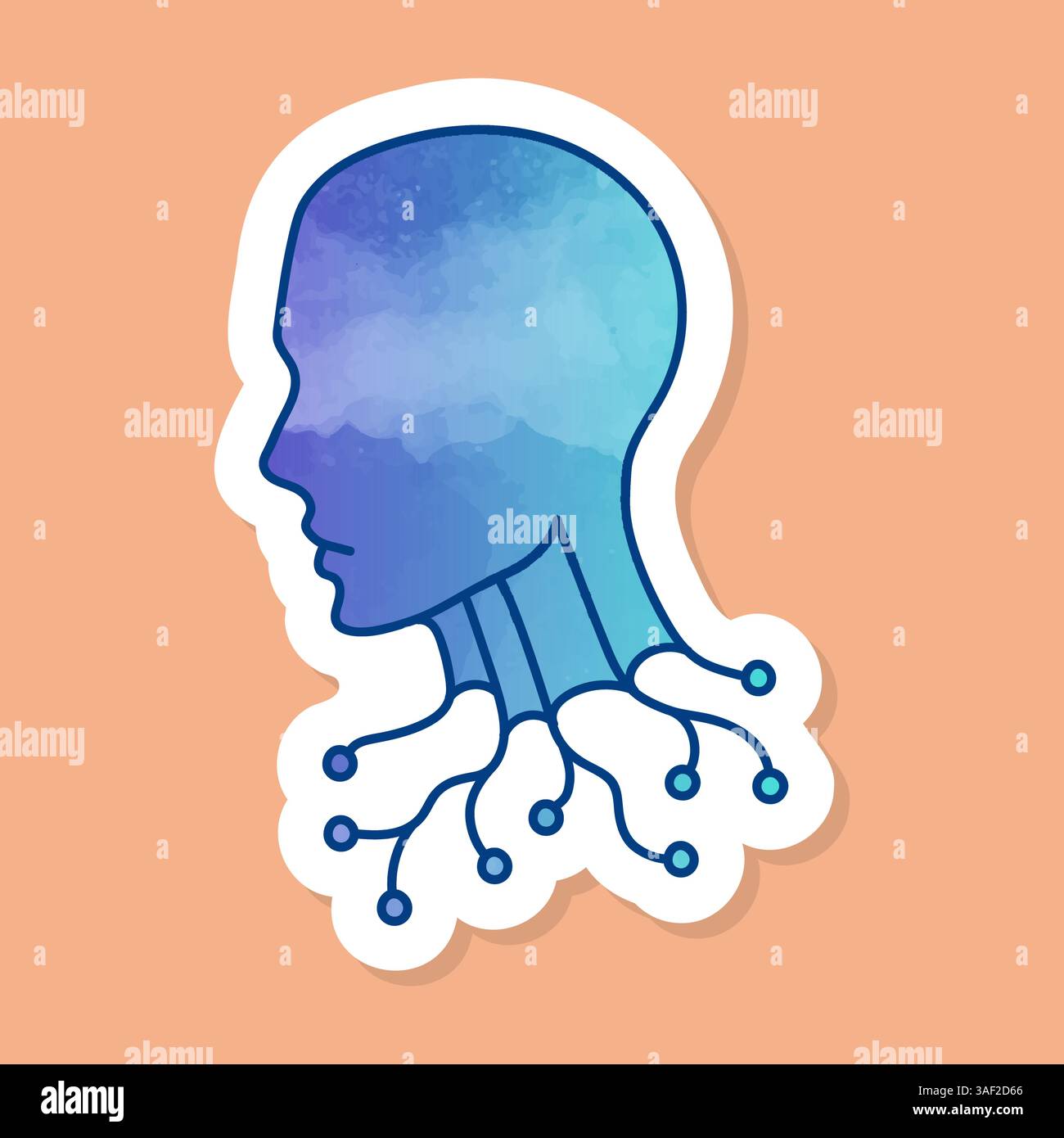 Robot color sticker Stock Vector Image & Art - Alamy