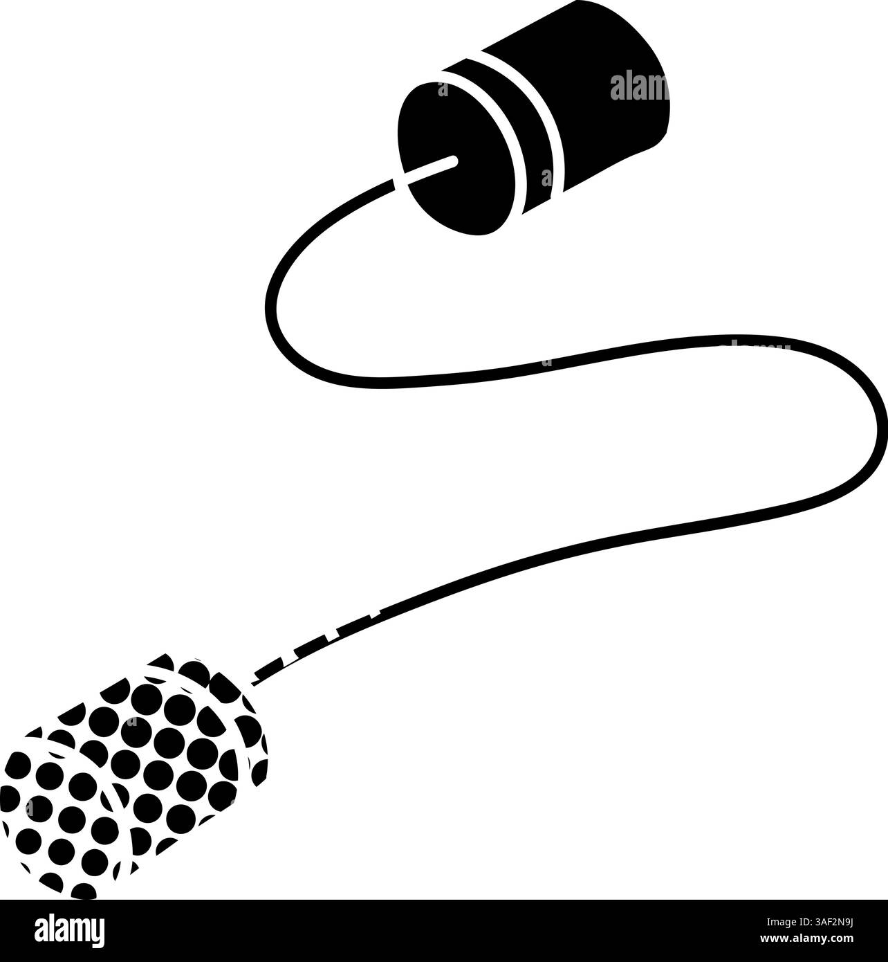 Communication intercepting black hand drawn icon in halftone texture ...