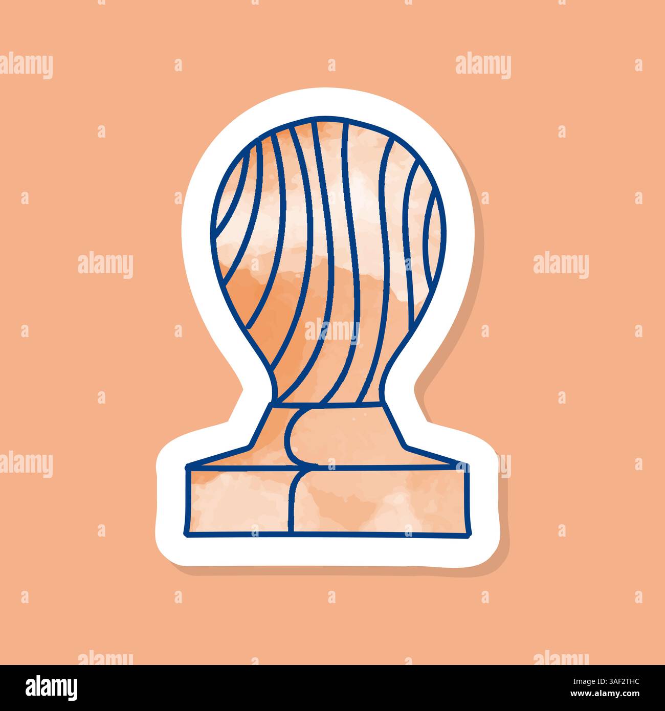 Coffee tamper color sticker Stock Vector