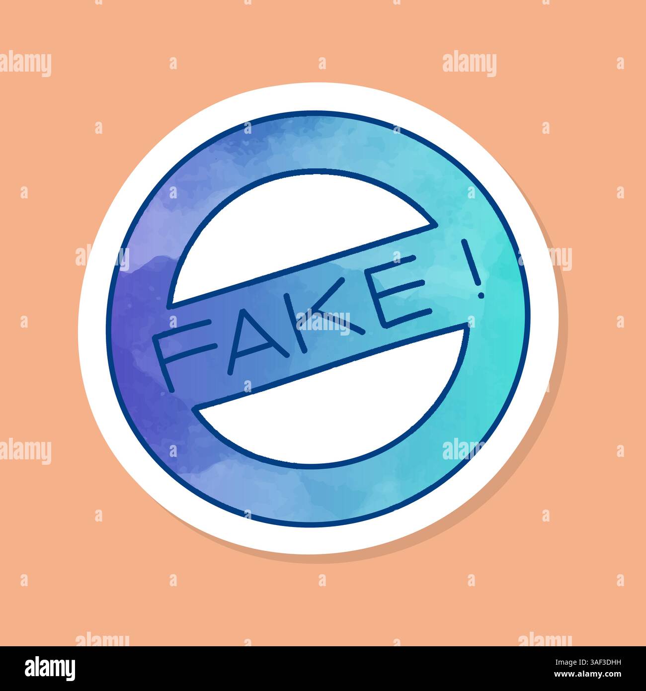 Fake stamp color sticker Stock Vector Image & Art - Alamy
