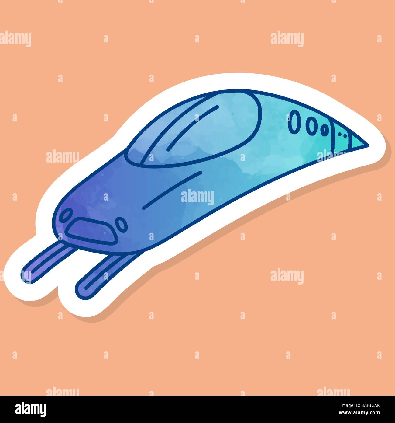 Bullet train color sticker Stock Vector Image & Art - Alamy