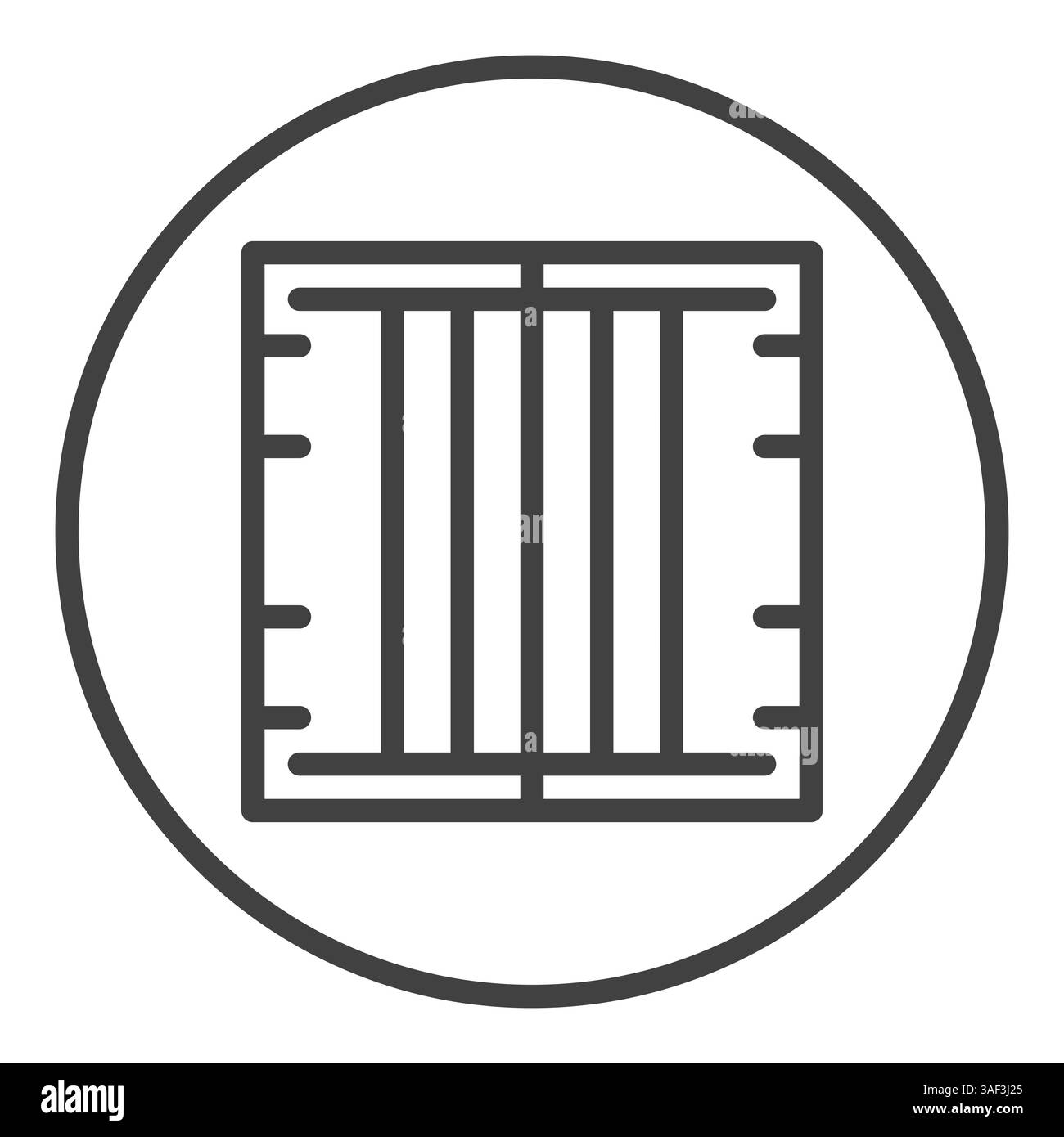 Circle with Shipping Container vector icon or cargo concept symbol Stock Vector