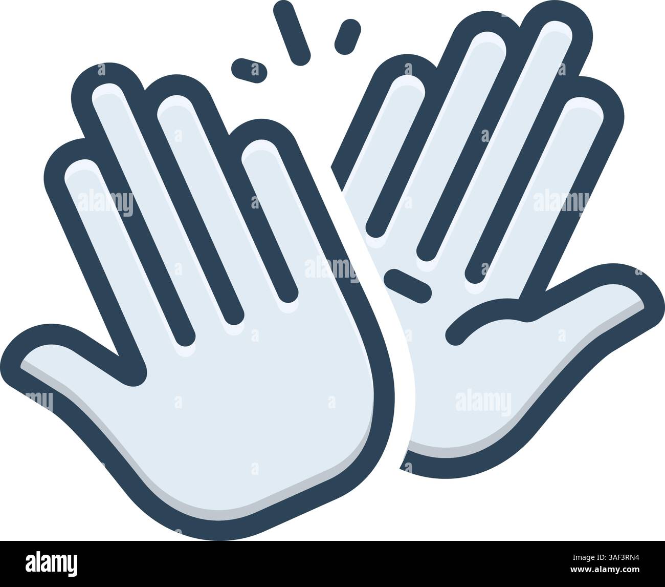 Icon for high five, hand slap Stock Vector
