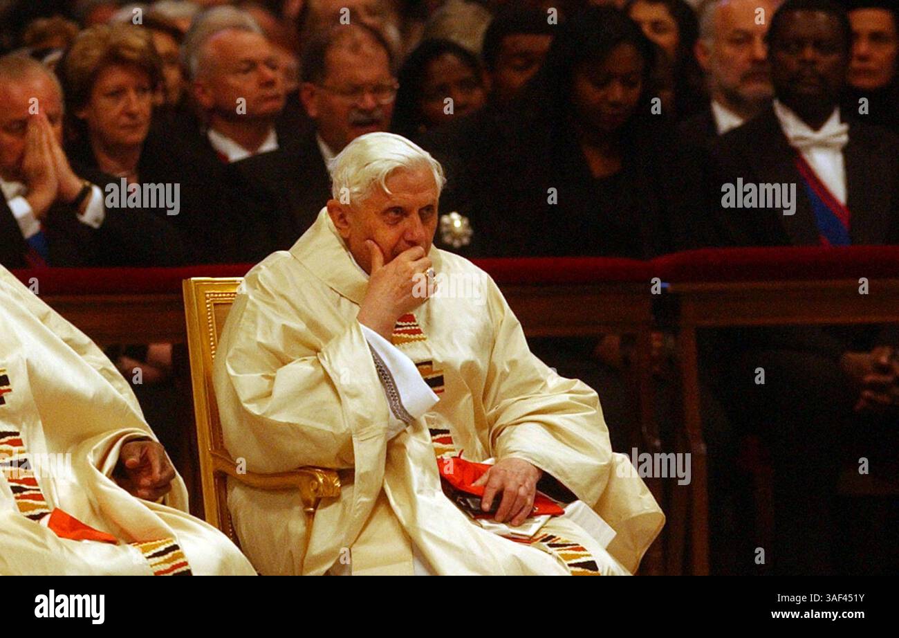 Apr 16, 2005; Vatican City, Rome, ITALY; Cardinal Joseph Ratzinger of ...