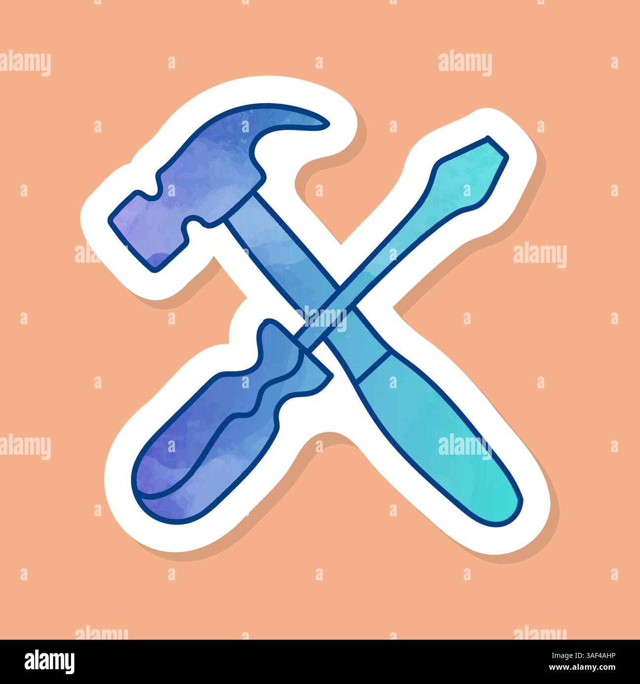 Setting color sticker Stock Vector