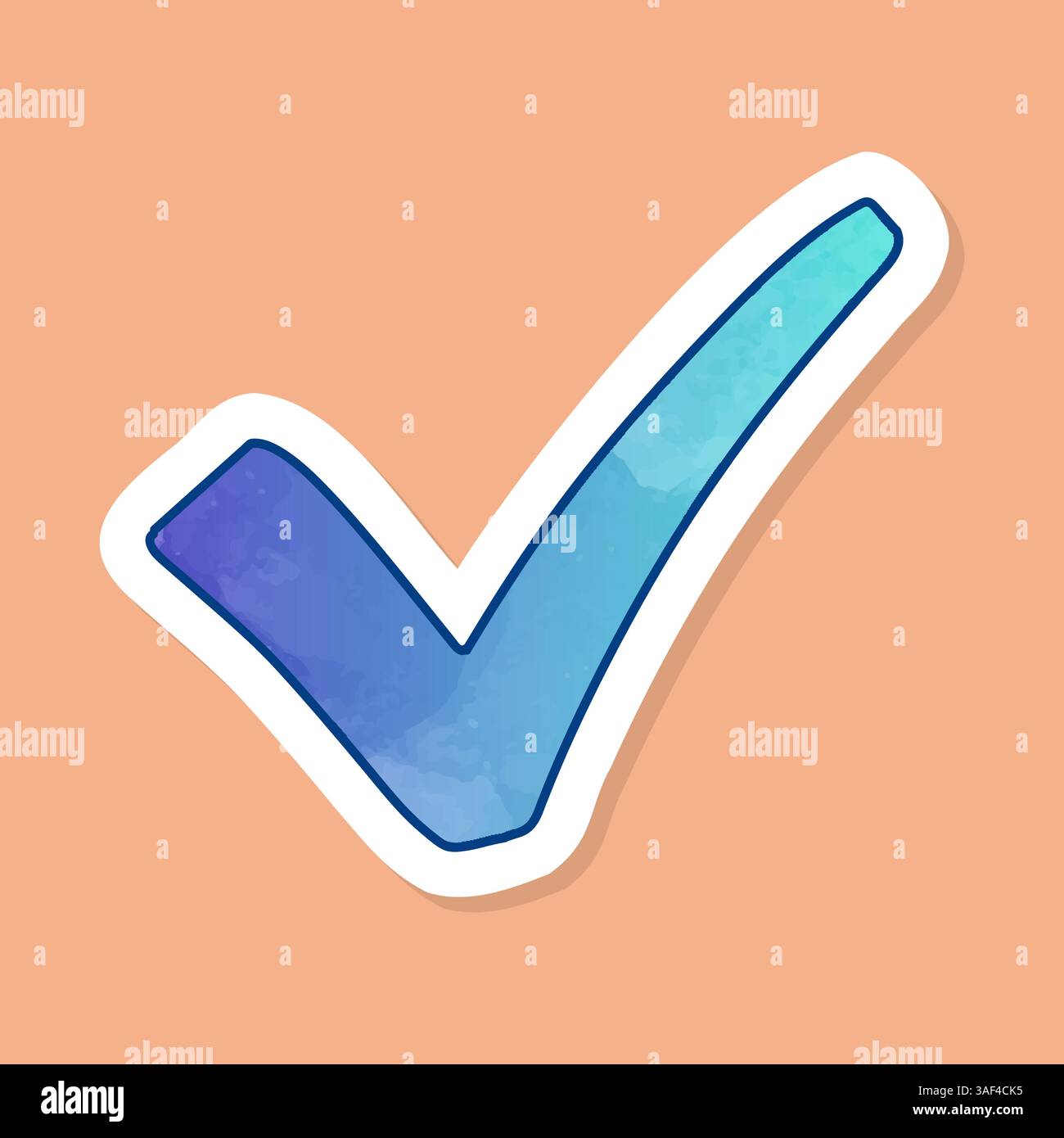 Check mark sticker hi-res stock photography and images - Alamy