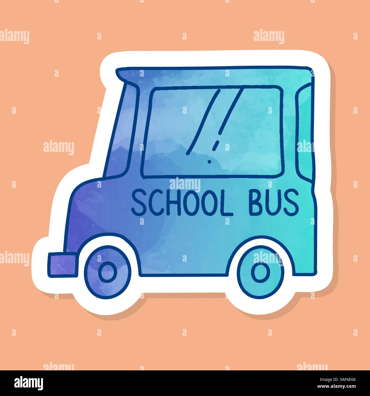 School bus color sticker Stock Vector Image & Art - Alamy