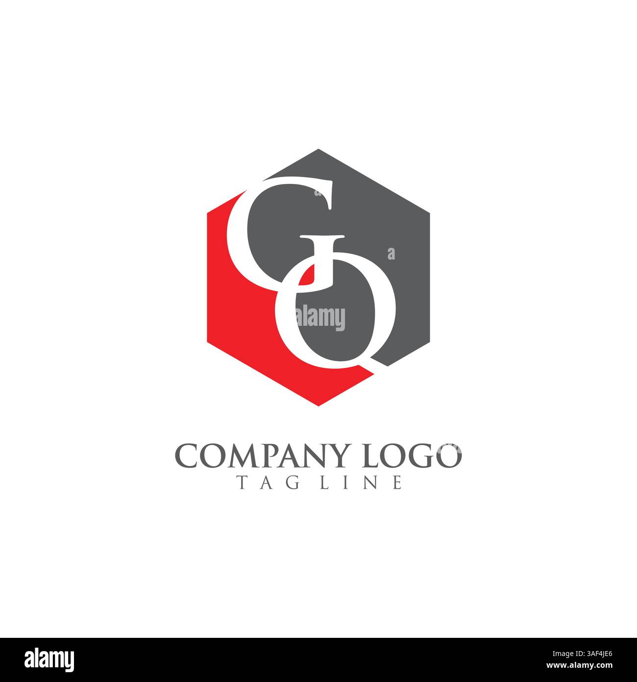Letter GQ, QG Logo Template Design vector Stock Vector
