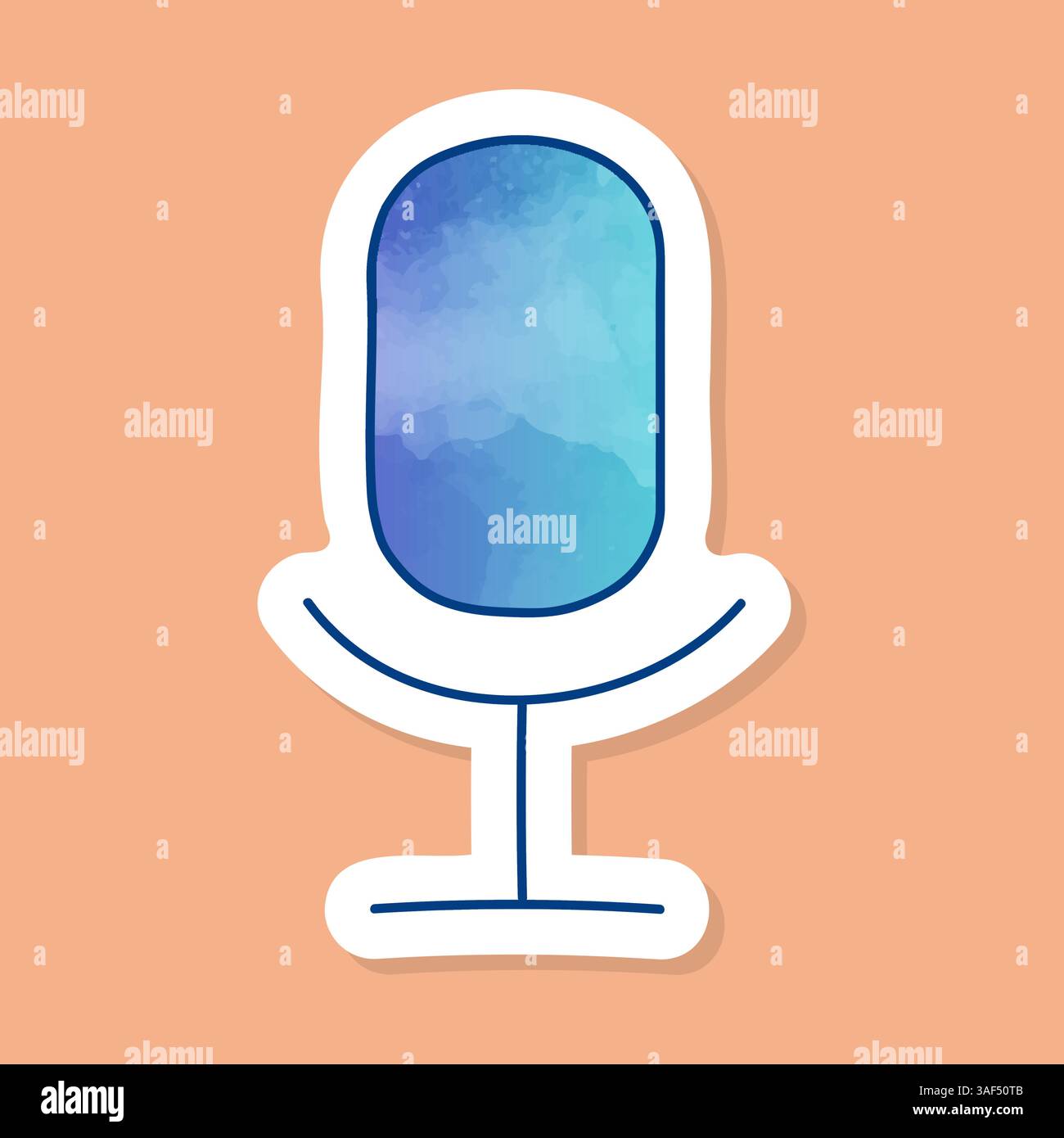 Microphone color sticker Stock Vector Image & Art - Alamy