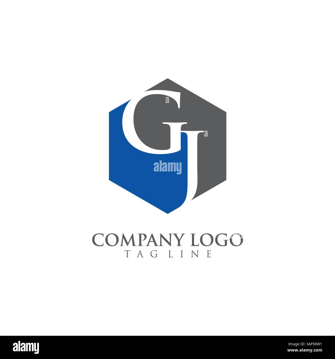 Letter GJ, JG Logo Template Design vector Stock Vector